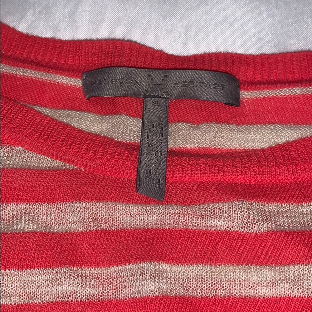Halston Heritage striped long sleeve top Small - Picture 3 of 4